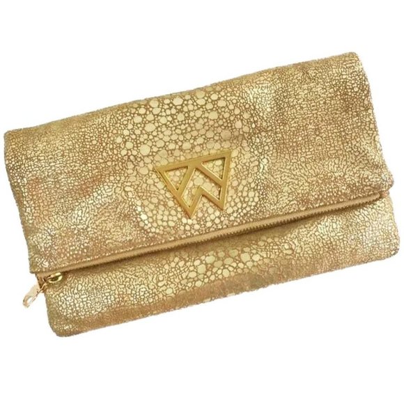 Betty Leather Foldover Clutch, Limited Edition - Picture 1 of 8
